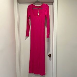 Skims hot pink lounge dress